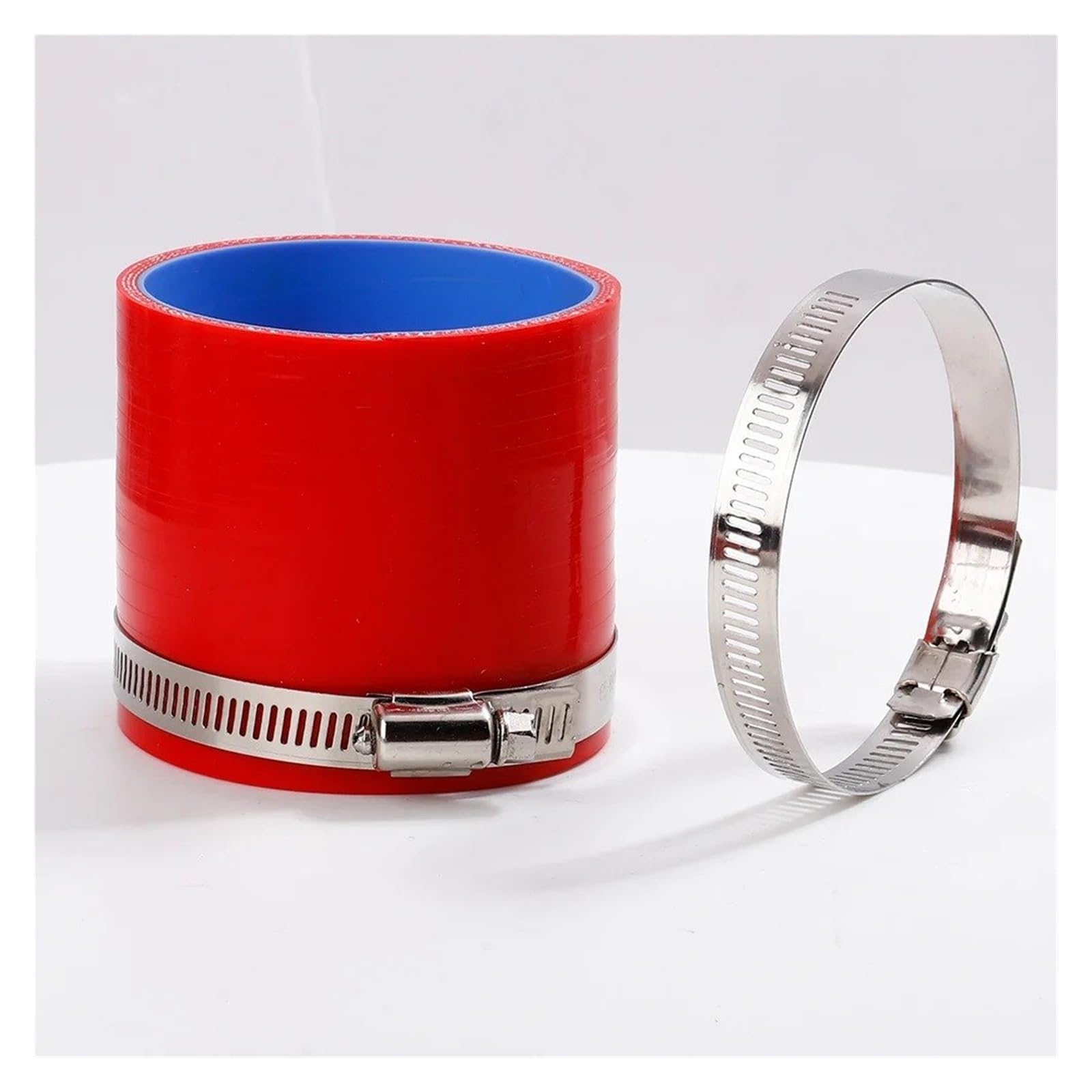 Luftansaugschlauch Rot 76mm Multi Size Universal Silikon Schlauch Gerader Anschluss Auto Ladeluftkühler Turbo Ansaugrohr Kupplung Rote Länge Ansaugrohr(Red-ID 83MM) von DUDUYANG