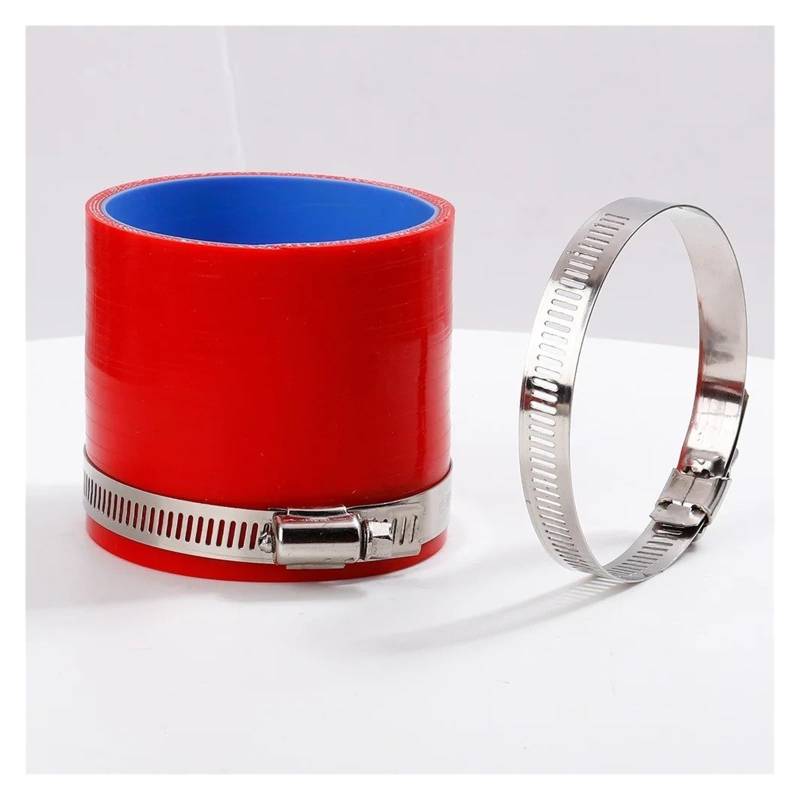 Luftansaugschlauch Rot 76mm Multi Size Universal Silikon Schlauch Gerader Anschluss Auto Ladeluftkühler Turbo Ansaugrohr Kupplung Rote Länge Ansaugrohr(Red-ID 83MM) von DUDUYANG