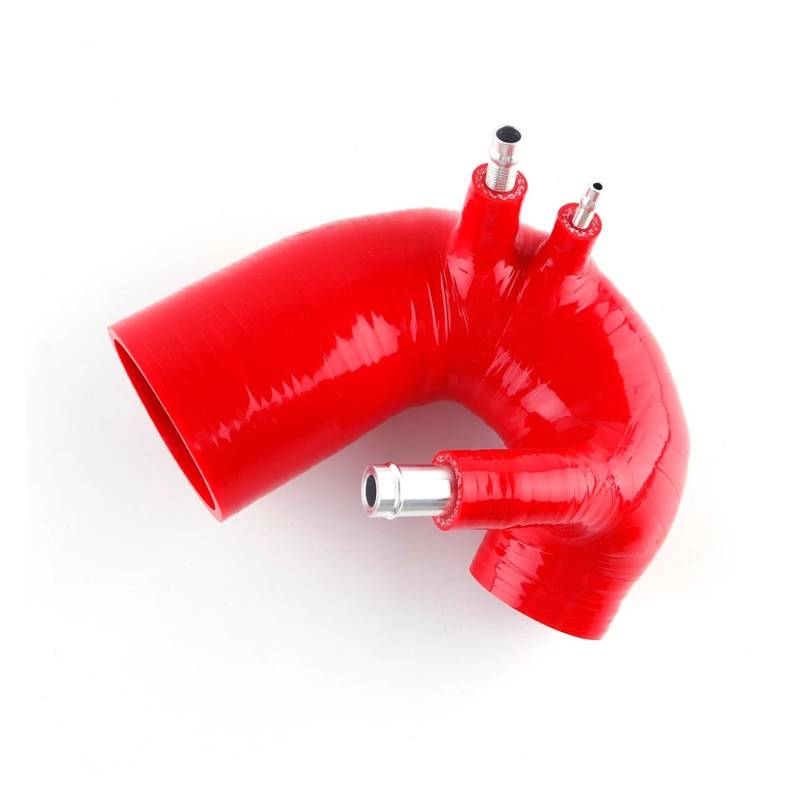 Luftansaugschlauch Silikon-Luftansaugschlauch Ansaugschlauch Leitungssatz Für FIAT Für Abarth 500 595 695 T-Jet-Motor 1.4L Garrett Turbo Ansaugrohr(Rot) von DUDUYANG