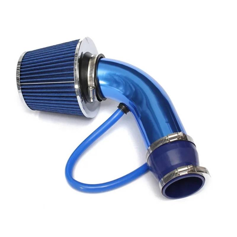 Luftansaugschlauch Universal New 76mm Auto Racing Cold Air Intake System Turbo Induktionsrohr Rohr Kit Aluminium Mit Kegel Luftfilter Einlass Ansaugrohr(Blau) von DUDUYANG