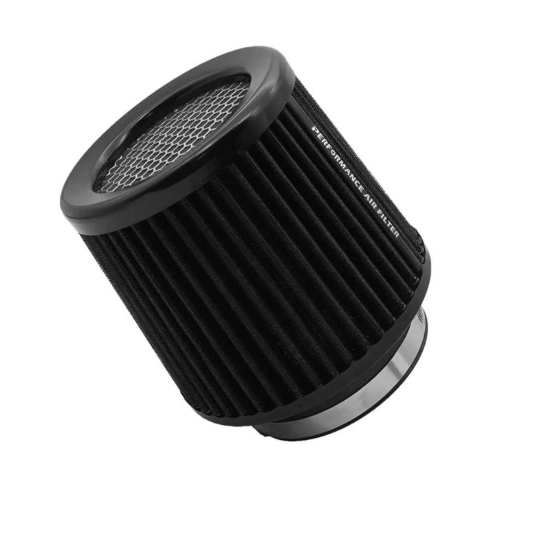 Luftansaugschlauch Universal-Rennwagen-Kaltluftansaugfilter Lufteinlass 76 MM 3-Zoll-Auto-Hochdurchflussluftfilter Mit 63,5 Mm Reduziergummiring Ansaugrohr(76mm-Black) von DUDUYANG
