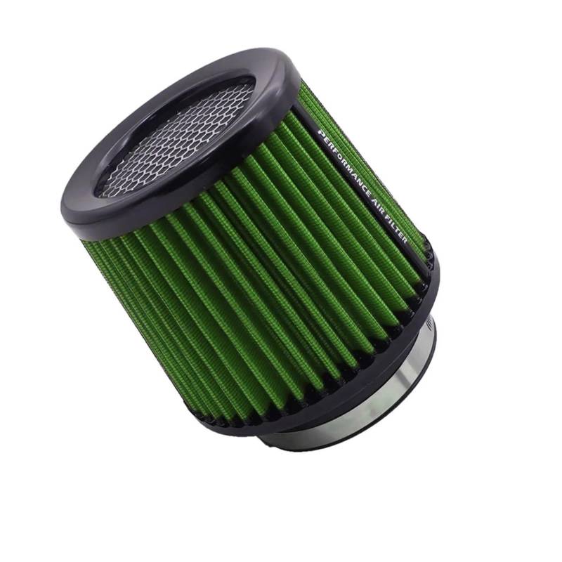 Luftansaugschlauch Universal-Rennwagen-Kaltluftansaugfilter Lufteinlass 76 MM 3-Zoll-Auto-Hochdurchflussluftfilter Mit 63,5 Mm Reduziergummiring Ansaugrohr(76mm-Green) von DUDUYANG