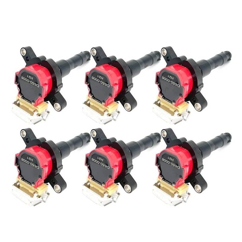 DUDUYANG Zündspule Funken Für M52 E36 E46 E39 X5 M5 M3 Z3 Z8 325i 330i 330xi 328i 525i 530i 528i 3.2L 2.5 2.8 2.3L 3.0 L6 (6PCS) von DUDUYANG