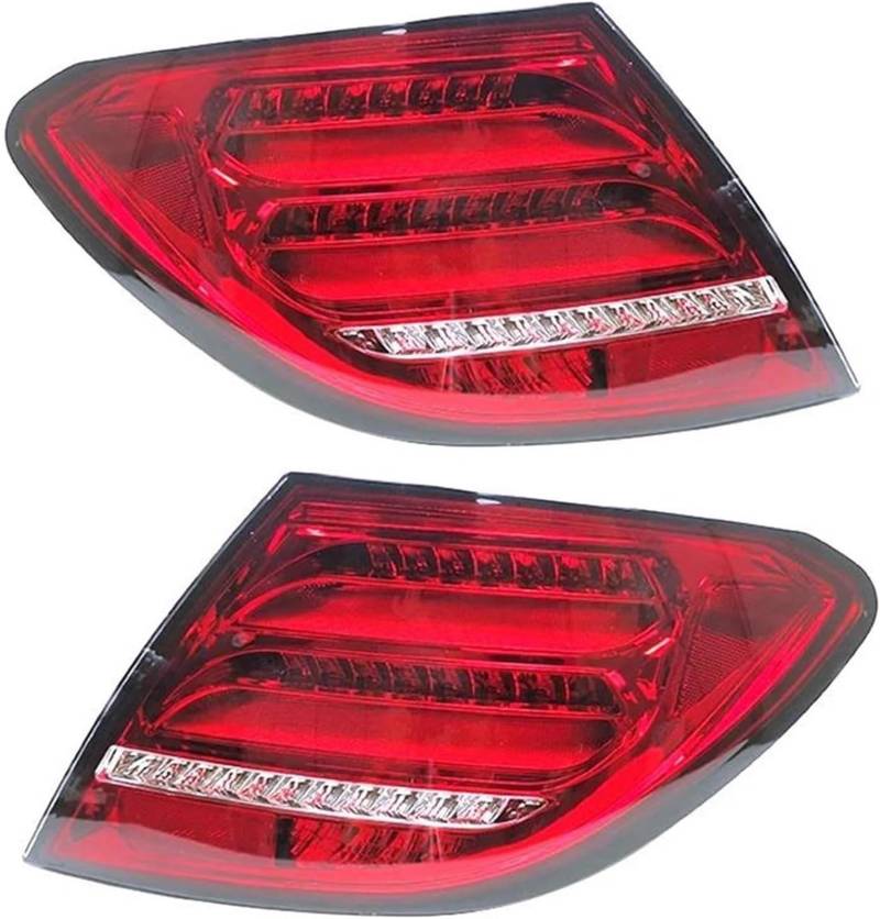 Rücklicht Für Mercedes für Benz W204 C300 C250 2007-2014 Nebelscheinwerfer Blinker(Rot) von DUEYUU