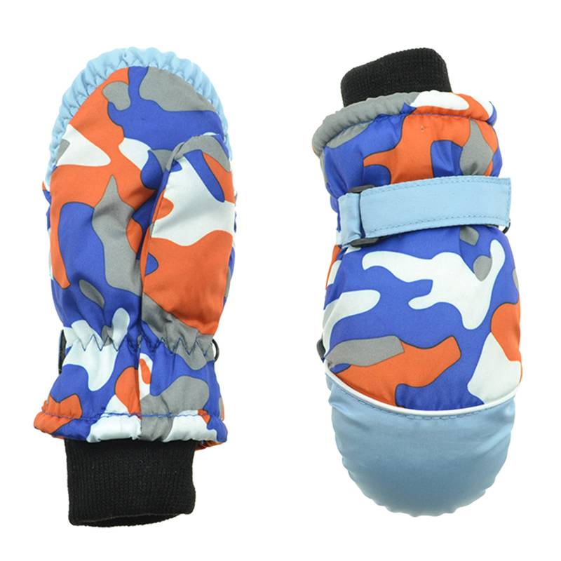 Baby Kleinkind Wasserdichte Fäustlinge Skifahren Kleinkind Winter Camouflage Für Mädchen Handschuhe Handschuhe Fäustlinge Schnee Handschuhe & Fäustlinge Fingerspielhandschuh (Orange, One Size) von DUHGBNE