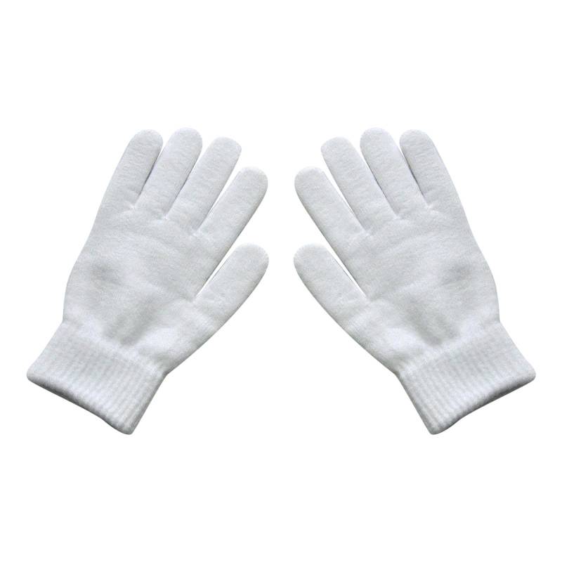 DUHGBNE Farbe Kalte und warme Winterhandschuhe für Herren, dicke Radfahren, solide gestrickte Damen- und Handschuhe Autohandschuhe Damen Winter (White, One Size) von DUHGBNE