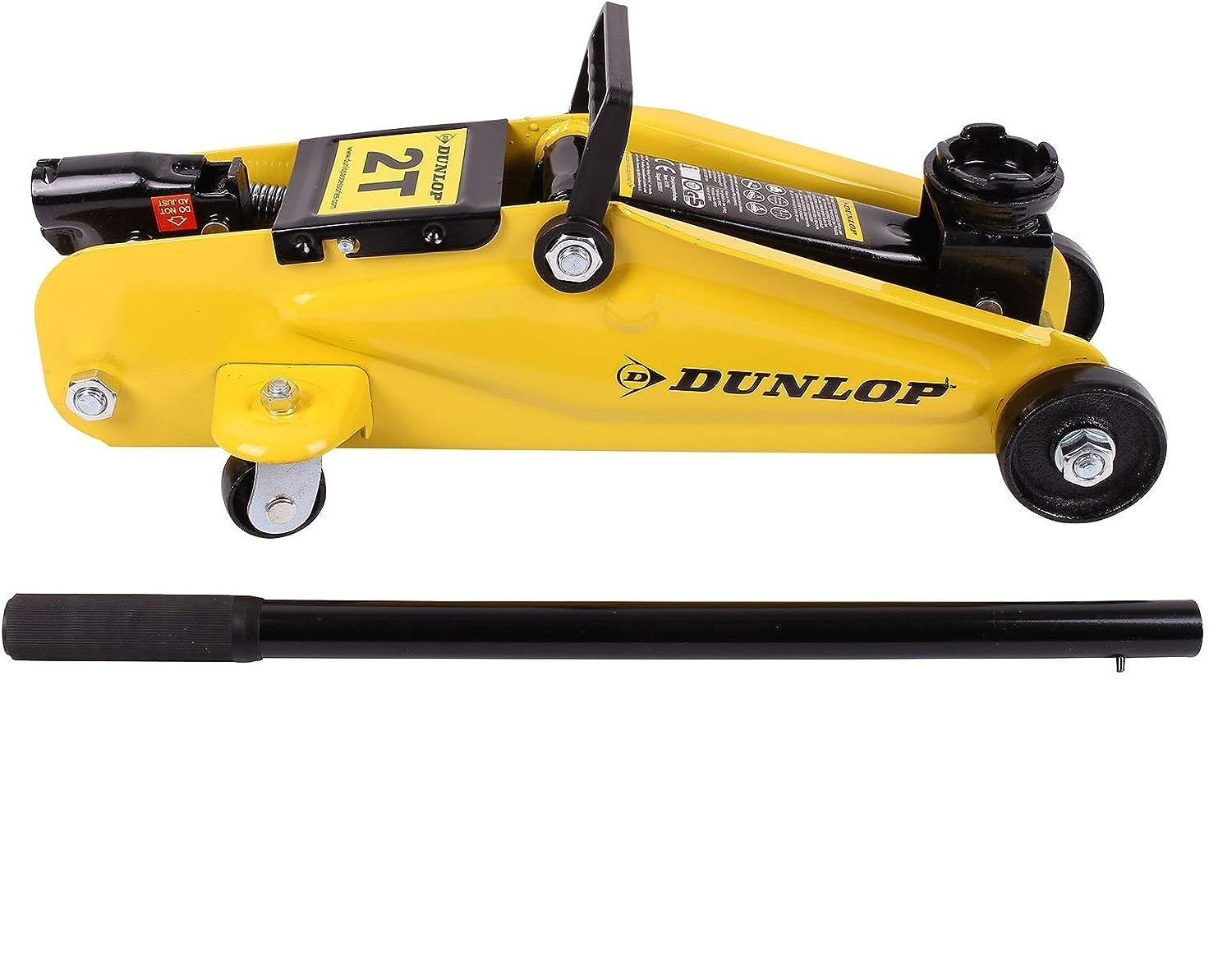 Dunlop H2JT Wagenheber Hydraulisch bis 2T, Werkstatt & Hobby geeignet, Hydraulischer Auto & SUV Rangierwagenheber mit lenkbaren Rollen von DUNLOP Wagenheber