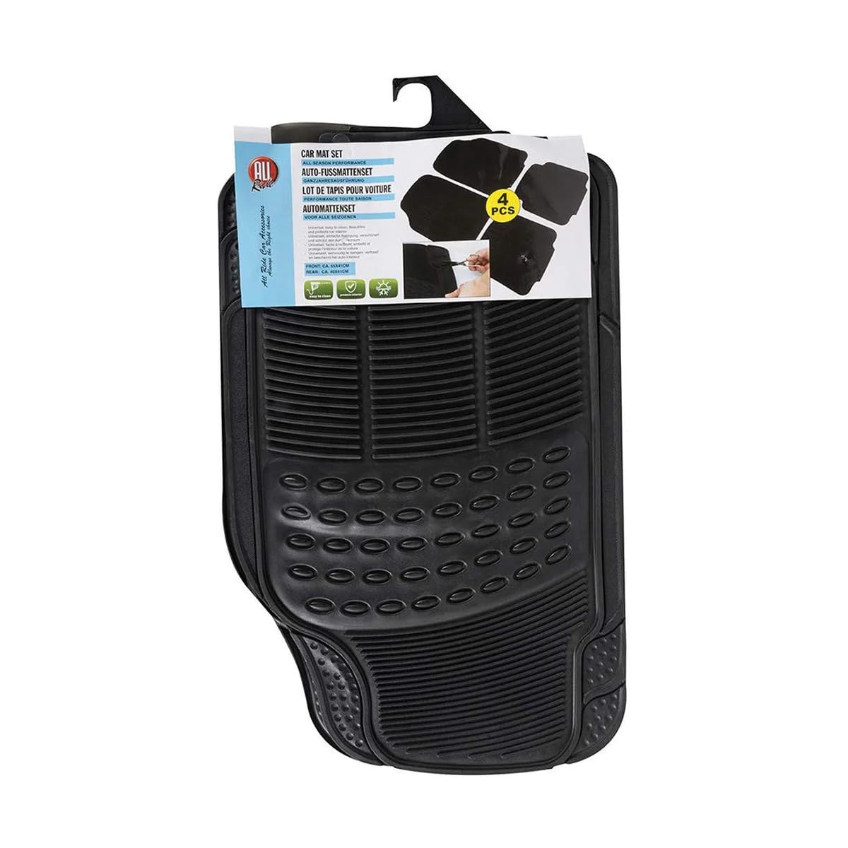 All Ride Autoteppiche Universal - 4er Set - 65 x 41 cm/ 40 x 41 cm - Schwarz All Ride Autoteppiche Universal - 4er Set - 65 x 41 cm/ 40 x 41 cm - Schwarz von All Ride