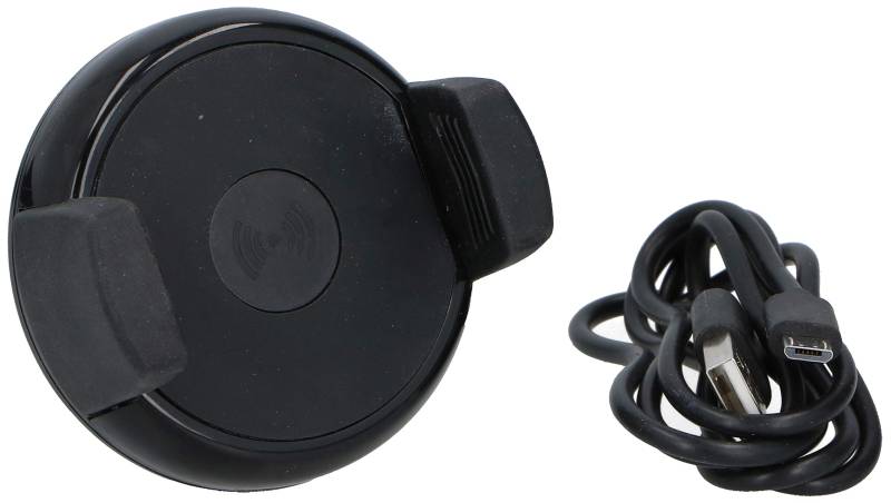 Dunlop - Telefonhalter mit kabelloser Ladefunktion - Schwarz von Dunlop