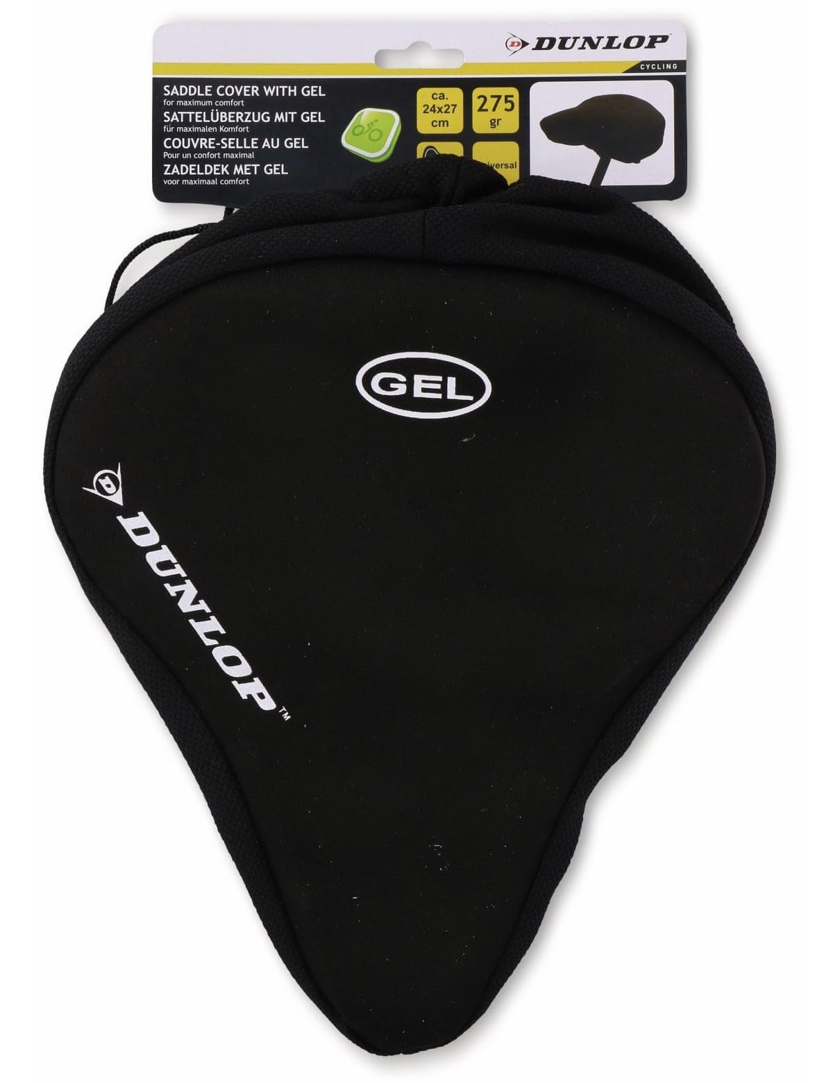 Dunlop - Fahrrad Sitzbezug Gel - Fahrradsattelbezug mit Gel - Komfortabel Radfahren - Schwarz Dunlop - Fahrrad Sitzbezug Gel - Fahrradsattelbezug mit Gel - Komfortabel Radfahren - Schwarz von Dunlop Bike