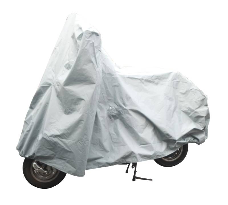 Dunlop Roller und Motorrad Abdeckplane - Universelle Motorradabdeckung - Geeignet für Windschutzscheibe - wasserdichte Motorad Plane für den Außenbereich - 246 x 104 x 127 cm - Kunststoff - Grau von Dunlop