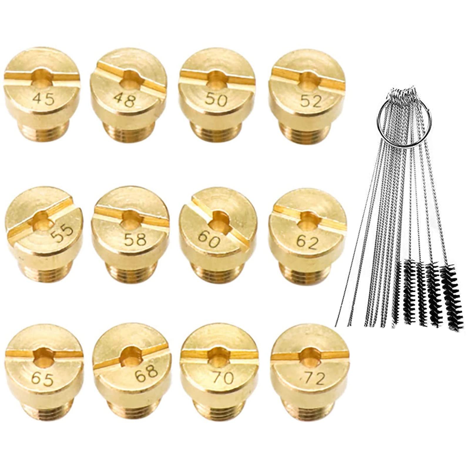 DUOJIN 12 Stück 5 mm Hauptdüsen für DELLORTO SHA Vergaser Hauptdüse PHBG AD/DS Rennvergaser für Motorrad-Scooter-Motoren unter 75 Durchfluss mit Reinigungsnadeln DUOJIN 12 Stück 5 mm Hauptdüsen für DELLORTO SHA Vergaser Hauptdüse PHBG AD/DS Rennvergaser für Motorrad-Scooter-Motoren unter 75 Durchfluss mit Reinigungsnadeln von DUOJIN