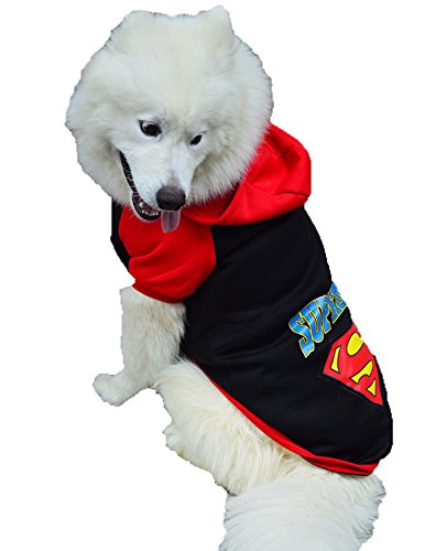 DUOZE Große Hunde Haustiere Große Hunde Pullover Kleid Herbst Und Winter Golden Kleidung,Black-8XL von DUOZE