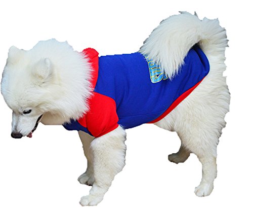 DUOZE Große Hunde Haustiere Große Hunde Pullover Kleid Herbst Und Winter Golden Kleidung,Blue-M von DUOZE