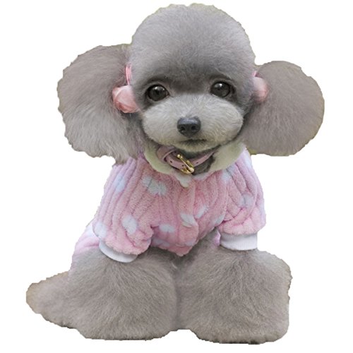 DUOZE Teddy VIP Herbst Und Winter Pullover Haustier Stern Menschen Kleidung Hip-Hop-Affe Hund Kleidung,Pink-M von DUOZE