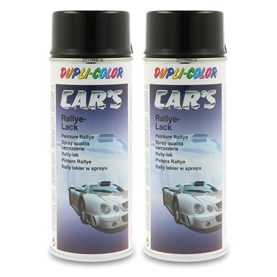 Dupli Color 2x 400 ml CAR'S Rallye-Lack Spraydose schwarz glänzend [Hersteller-Nr. 385865] von DUPLI COLOR