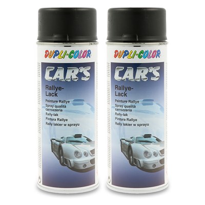Dupli Color 2x 400 ml CAR'S Rallye-Lack Spraydose schwarz matt [Hersteller-Nr. 385872] von DUPLI COLOR