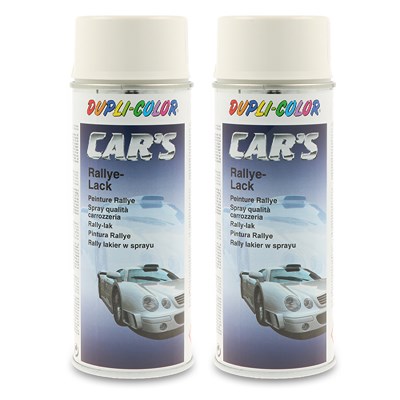 Dupli Color 2x 400 ml CAR'S Rallye-Lack Spraydose weiß glänzend [Hersteller-Nr. 385896] von DUPLI COLOR