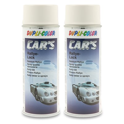 Dupli Color 2x 400 ml CAR'S Rallye-Lack Spraydose weiß seidenmatt [Hersteller-Nr. 652233] von DUPLI COLOR