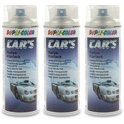 Dupli Color 3x 400 ml CAR'S Rallye-Lack Spraydose Klarlack glänzend [Hersteller-Nr. 385858] von DUPLI COLOR