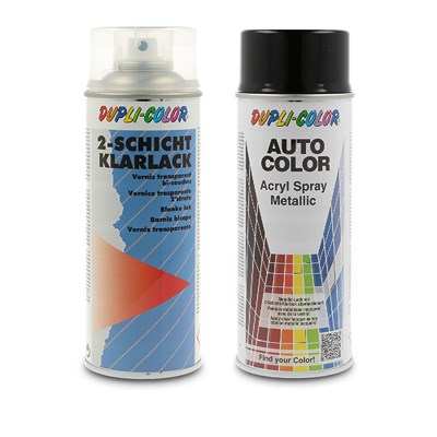 Dupli Color 400 ml Auto-Color Lack grau metallic 70-0424 + 400ml 2-Schicht-Kl von DUPLI COLOR
