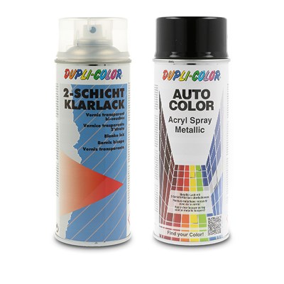 Dupli Color 400 ml Auto-Color Lack grau metallic 70-0730 + 400ml 2-Schicht-Kl von DUPLI COLOR