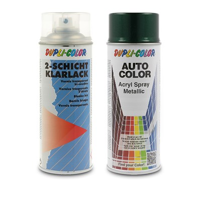 Dupli Color 400 ml Auto-Color Lack grün metallic 30-0490 + 400ml 2-Schicht-Kl von DUPLI COLOR