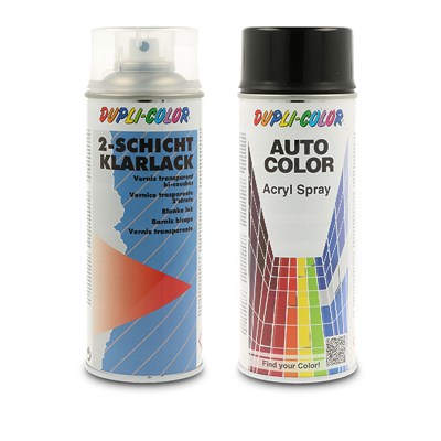 Dupli Color 400 ml Auto-Color Lack schwarz glänzend 0-0550 + 400ml 2-Schicht- von DUPLI COLOR