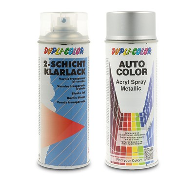 Dupli Color 400 ml Auto-Color Lack silber metallic 10-0010 + 400ml 2-Schicht- von DUPLI COLOR