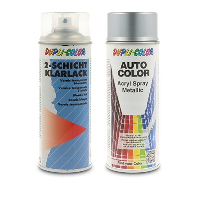 Dupli Color 400 ml Auto-Color Lack silber metallic 10-0030 + 400ml 2-Schicht- von DUPLI COLOR