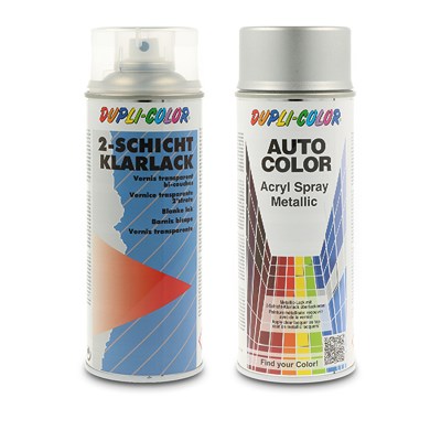Dupli Color 400 ml Auto-Color Lack silber metallic 10-0112 + 400ml 2-Schicht- von DUPLI COLOR