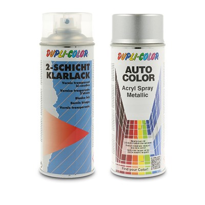 Dupli Color 400 ml Auto-Color Lack silber metallic 10-0113 + 400ml 2-Schicht- von DUPLI COLOR