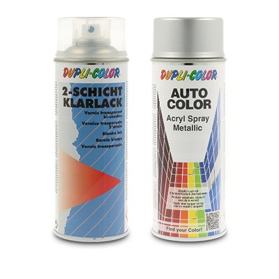 Dupli Color 400 ml Auto-Color Lack silber metallic 10-0131 + 400ml 2-Schicht- von DUPLI COLOR