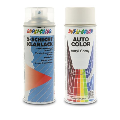 Dupli Color 400 ml Auto-Color Lack weiß glänzend 0-0730 + 400ml 2-Schicht-Kla von DUPLI COLOR