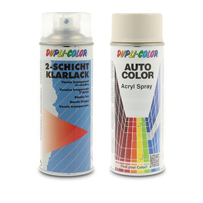 Dupli Color 400 ml Auto-Color Lack weiß-grau 1-0120 + 400ml 2-Schicht-Klarlac von DUPLI COLOR