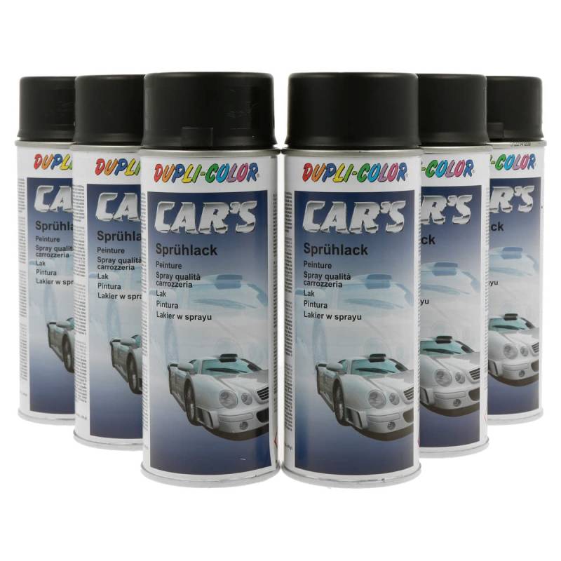 DUPLI-COLOR 100010 SET CAR´S schwarz matt 6 x 400 ml von Dupli-Color