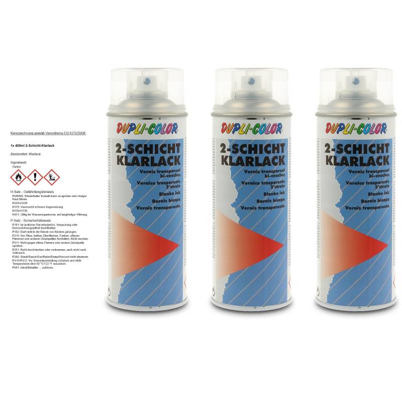 DUPLI COLOR 3x 400ml 2-Schicht-Klarlack von Dupli-Color