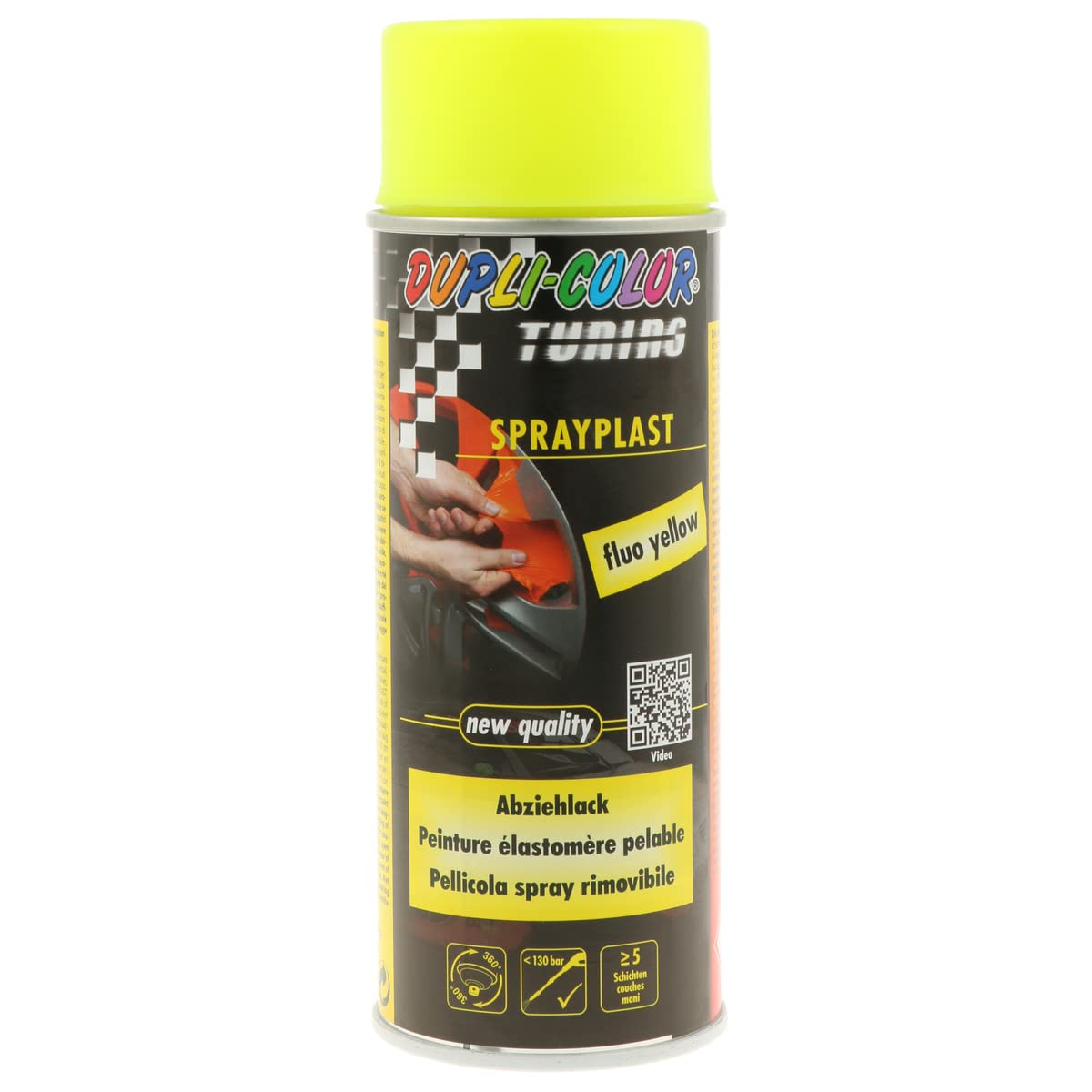 DUPLI-COLOR 412783 Sprayplast gelb fluo seidenglänzend 400 ml von Dupli-Color