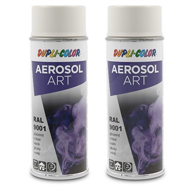 Dupli Color 2x 400ml Aerosol Art RAL 9001 cremeweiss glänzend [Hersteller-Nr. 722677] von DUPLI COLOR
