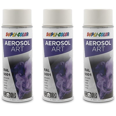 Dupli Color 3x 400ml Aerosol Art RAL 9001 cremeweiss glänzend [Hersteller-Nr. 722677] von DUPLI COLOR