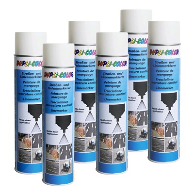 Dupli Color DUPLI-COLOR 6x 600ml Straßen- und Linienmarkierer [Hersteller-Nr. 895173] von DUPLI COLOR