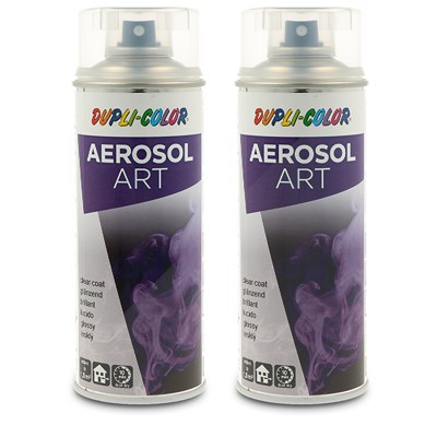 Dupli Color 2x 400ml Aerosol Art Klarlack glänzend [Hersteller-Nr. 744037] von DUPLI COLOR