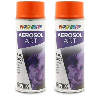 Dupli Color 2x 400ml Aerosol Art RAL 2004 reinorange glänzend [Hersteller-Nr. 732942] von DUPLI COLOR