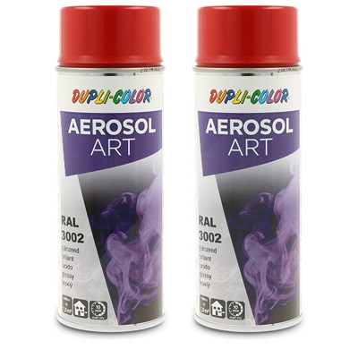 Dupli Color 2x 400ml Aerosol Art RAL 3002 kaminrot glänzend [Hersteller-Nr. 741098] von DUPLI COLOR