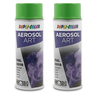 Dupli Color 2x 400ml Aerosol Art RAL 6018 gelbgrün glänzend [Hersteller-Nr. 722639] von DUPLI COLOR