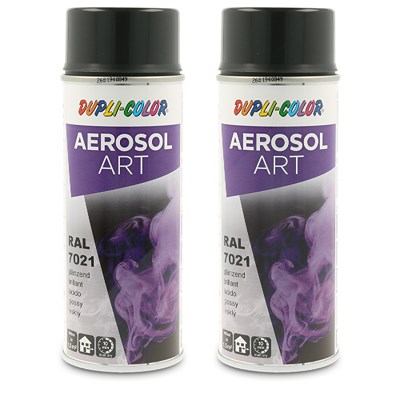 Dupli Color 2x 400ml Aerosol Art RAL 7021 schwarzgrau [Hersteller-Nr. 741296] von DUPLI COLOR