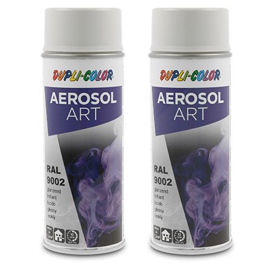Dupli Color 2x 400ml Aerosol Art RAL 9002 grauweiss glänzend [Hersteller-Nr. 722684] von DUPLI COLOR