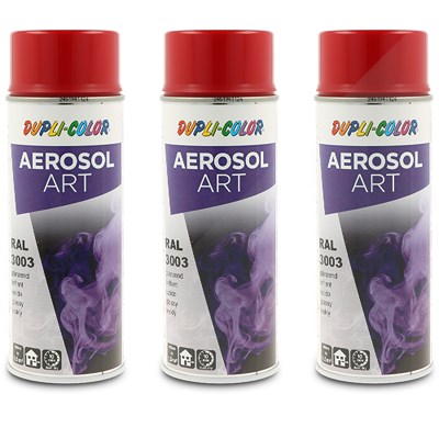 Dupli Color 3x 400ml Aerosol Art RAL 3003 rubinrot glänzend [Hersteller-Nr. 732966] von DUPLI COLOR