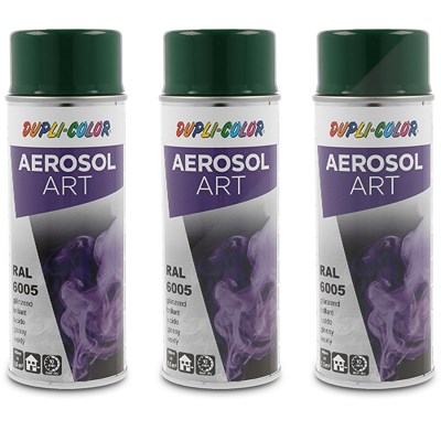 Dupli Color 3x 400ml Aerosol Art RAL 6005 moosgrün glänzend [Hersteller-Nr. 722615] von DUPLI COLOR