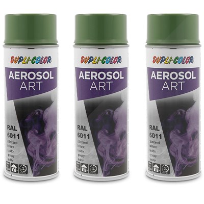 Dupli Color 3x 400ml Aerosol Art RAL 6011 resedagrün glänzend [Hersteller-Nr. 741203] von DUPLI COLOR